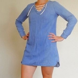 Old Navy Light Blue Jean Mini Dress